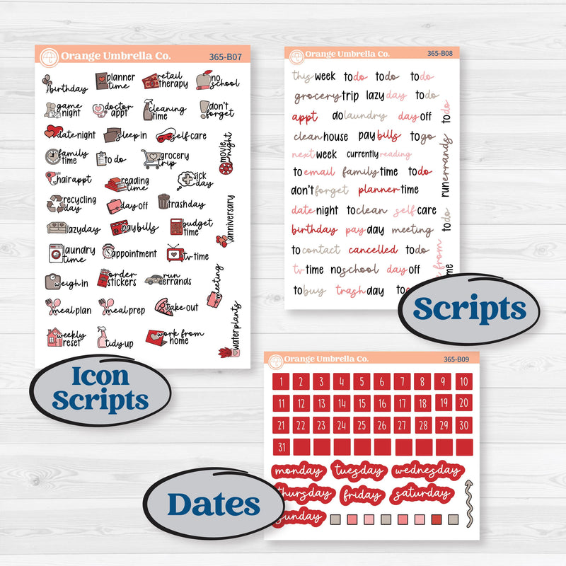 Valentine's Day Kit | Weekly Add-On Planner Kit Stickers | Special Deli | KIT-365-B