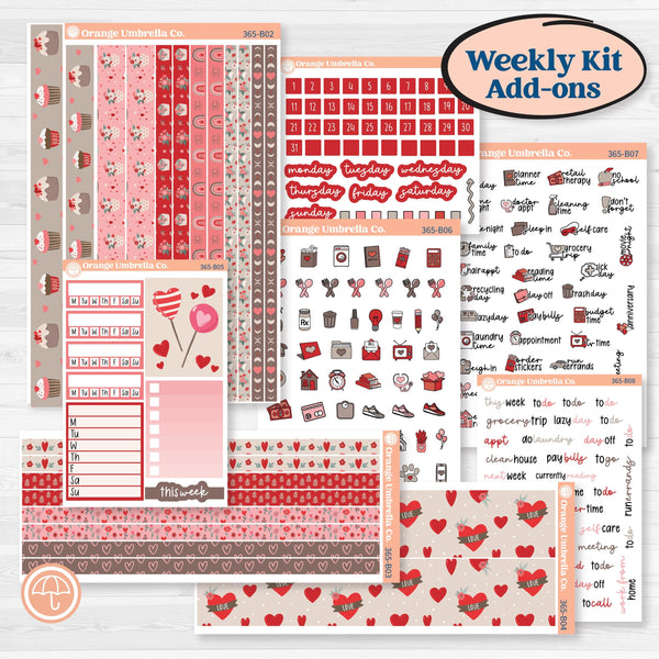 Valentine's Day Kit | Weekly Add-On Planner Kit Stickers | Special Deli | KIT-365-B