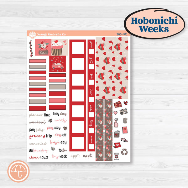 Valentine's Day Kit | Hobonichi Weeks Weekly Planner Kit Stickers | Special Delivery | KIT-365-F