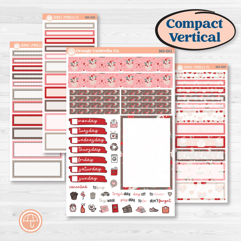 Valentine's Day Kit | A5 Compact Vertical Planner Kit Stickers for Erin Condren | Special Delivery | KIT-365-G