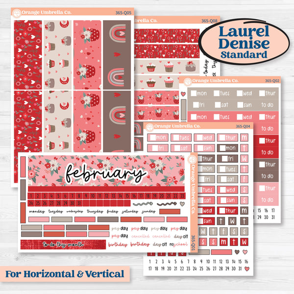 Valentine's Day Kit | Laurel Denise Standard Vertical & Horizontal Planner Kit Stickers | Special Delivery | KIT-365-Q