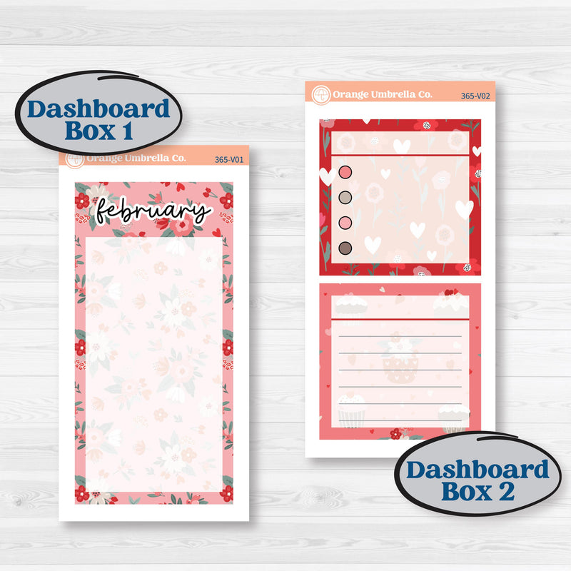 Valentine's Day K | A5 Erin Condren Monthly & Dashboard Planner Kit Stickers | Special Deliver | KIT-365-V