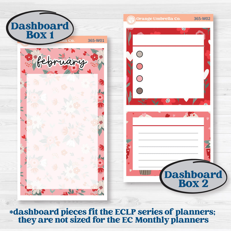 Valentine's Day Kit | 7x9 Erin Condren Life Planner Monthly & Dashboard Planner Kit Stickers | Special Delivery | KIT-365-W