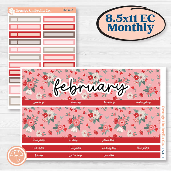 Valentine's Day Kit | 8.5 x 11 Erin Condren Monthly Planner Kit Stickers | Special Delivery | KIT-365-X