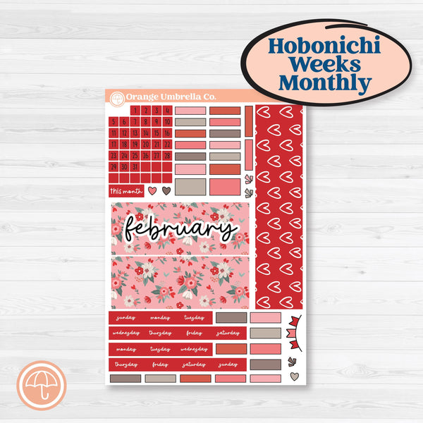 Valentine's Day Kit | Hobonichi Weeks Monthly Planner Kit Stickers | Special Delivery | KIT-365-Z