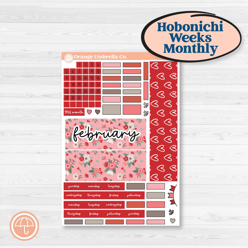 Valentine's Day Kit | Hobonichi Weeks Monthly Planner Kit Stickers | Special Delivery | KIT-365-Z