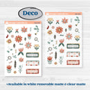 Red Floral Kit | Weekly Sticker Kit for Vertical Planners like Erin Condren | Charming | KIT-366-A