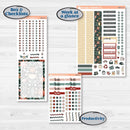 Red Floral Kit | A5 Daily Duo Planner Kit Stickers | Charming | KIT-366-L
