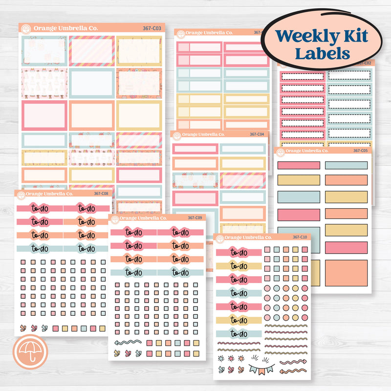 Birthday Planner Kit | Weekly Add-On Labels Planner Kit Stickers | Give Them Cake | KIT-367-C