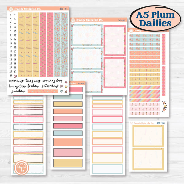 Birthday Planner Kit | A5 Plum Daily Planner Kit Stickers | Give Them Cake | KIT-367-N