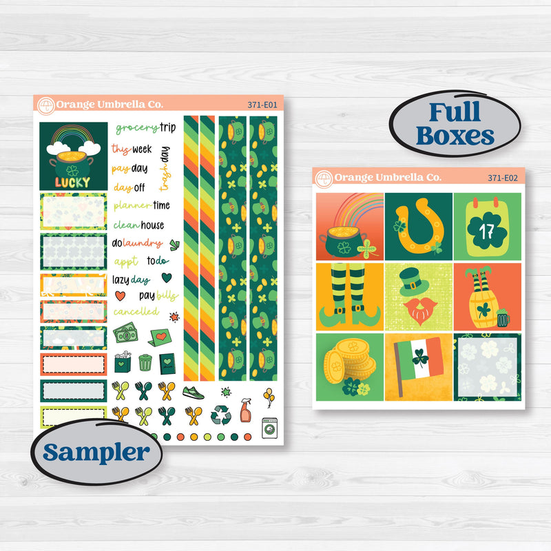 St. Patrick’s Day Kit | Hobonichi Cousin Weekly & Daily Planner Kit Stickers | Blarney | KIT-371-E