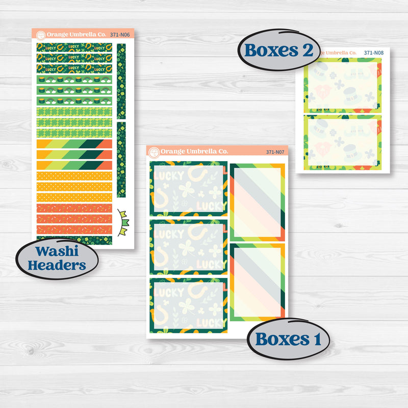 St. Patrick’s Day Kit | A5 Plum Daily Planner Kit Stickers | Blarney | KIT-371-N