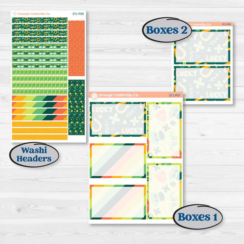 St. Patrick’s Day Kit | 7x9 Plum Daily Planner Kit Stickers | Blarney | KIT-371-P