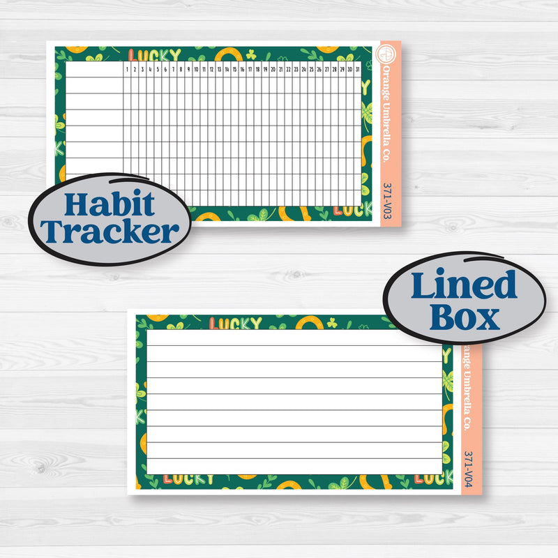 St. Patrick’s Day Kit | A5 Erin Condren Monthly & Dashboard Planner Kit Stickers | Blarney | KIT-371-V