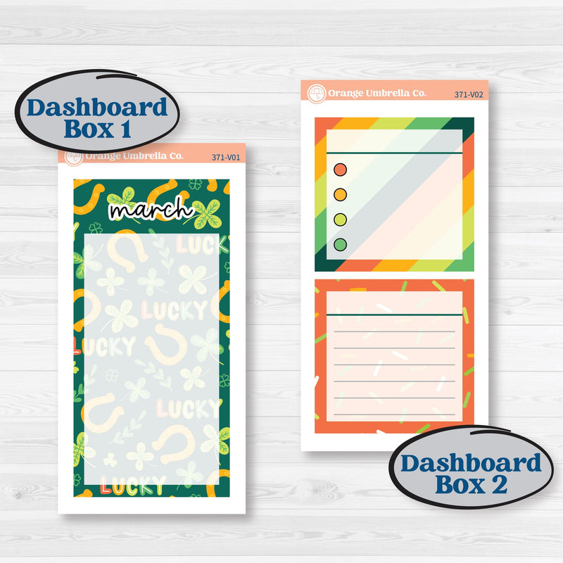 St. Patrick’s Day Kit | A5 Erin Condren Monthly & Dashboard Planner Kit Stickers | Blarney | KIT-371-V