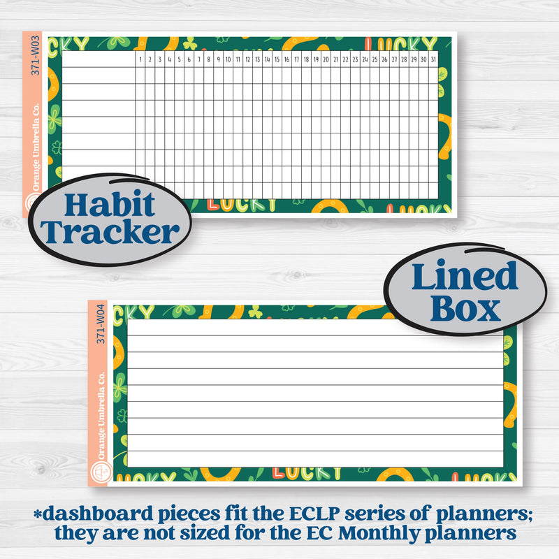 St. Patrick’s Day Kit | 7x9 Erin Condren Life Planner Monthly & Dashboard Planner Kit Stickers | Blarney | KIT-371-W