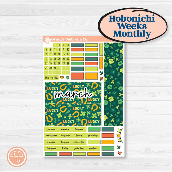 St. Patrick’s Day Kit | Hobonichi Weeks Monthly Planner Kit Stickers | Blarney | KIT-371-Z