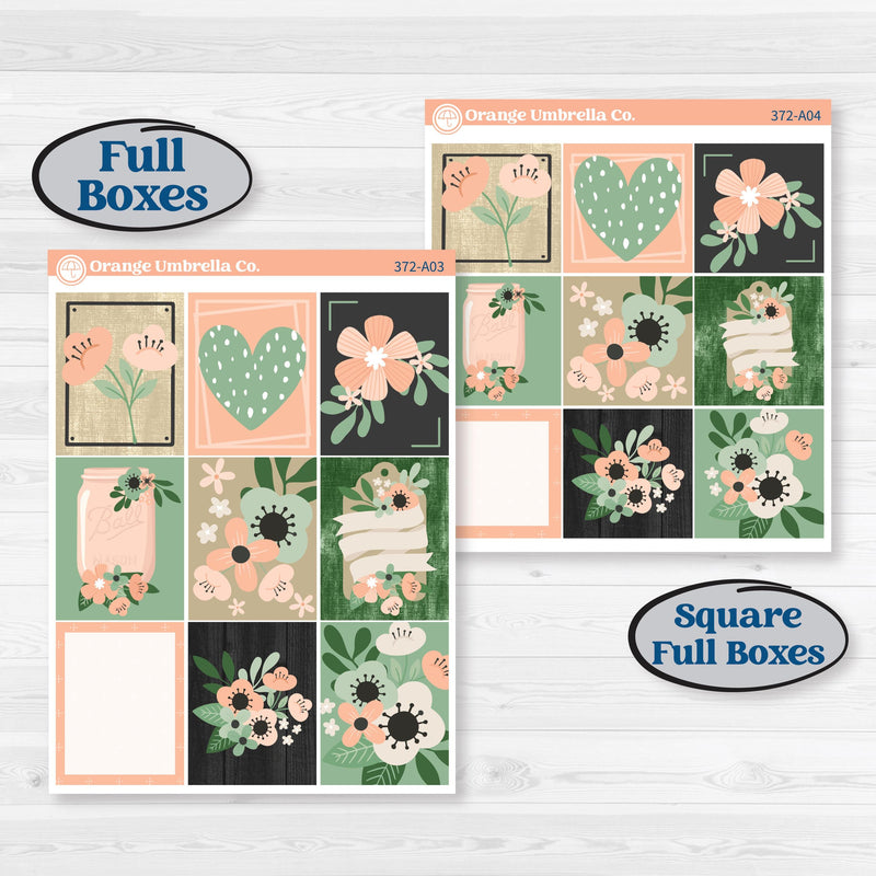 Spring Floral Kit | Weekly Sticker Kit for Vertical Planners like Erin Condren | Lil Spring Thing | KIT-372-A