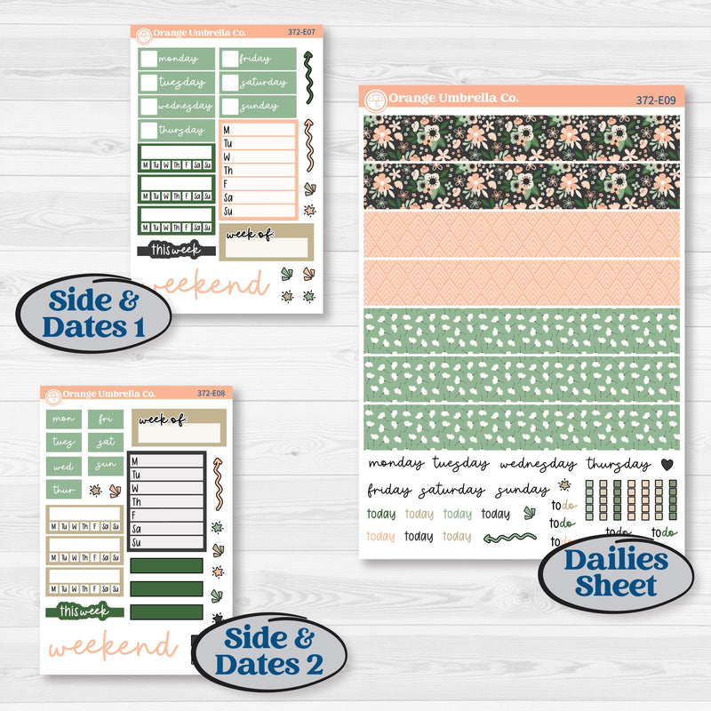 Spring Floral Kit | Hobonichi Cousin Weekly & Daily Planner Kit Stickers | Lil Spring Thing | KIT-372-E