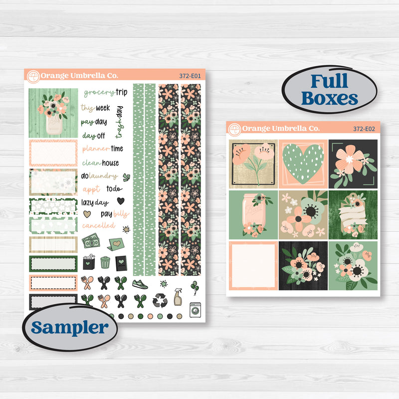 Spring Floral Kit | Hobonichi Cousin Weekly & Daily Planner Kit Stickers | Lil Spring Thing | KIT-372-E