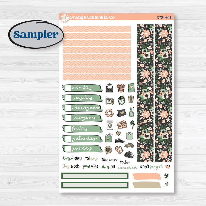 Spring Floral Kit | 7x9 Compact Vertical Planner Kit Stickers | Lil Spring Thing | KIT-372-H