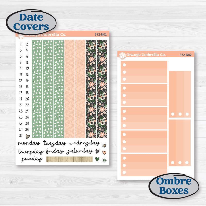 Spring Floral Kit | A5 Plum Daily Planner Kit Stickers | Lil Spring Thing | KIT-372-N