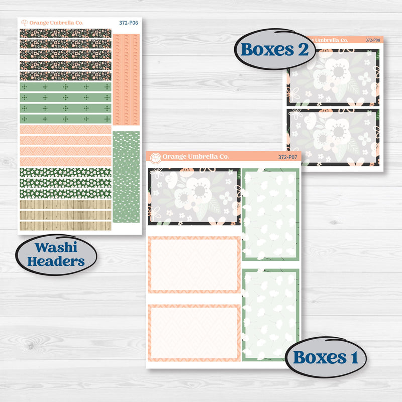 Spring Floral Kit | 7x9 Plum Daily Planner Kit Stickers | Lil Spring Thing | KIT-372-P