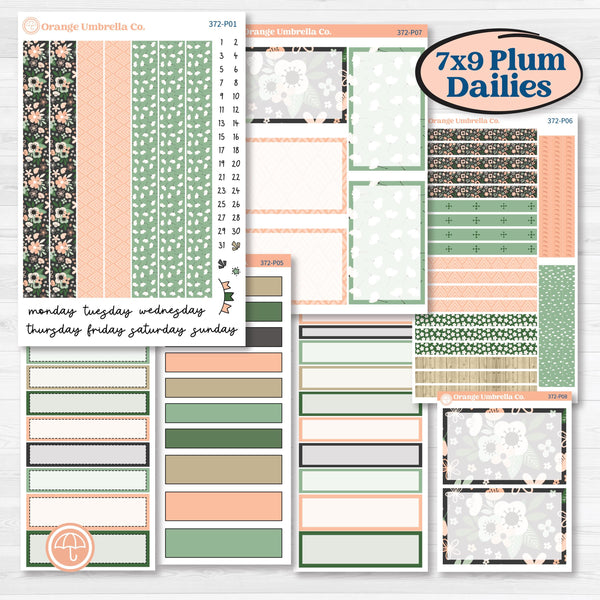 Spring Floral Kit | 7x9 Plum Daily Planner Kit Stickers | Lil Spring Thing | KIT-372-P