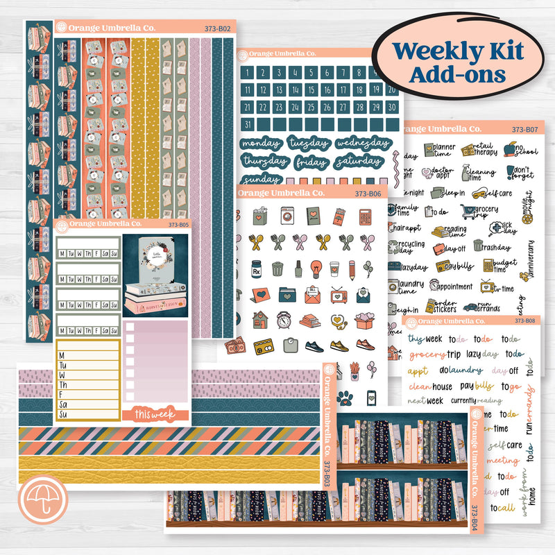 Book Reading Kit | Weekly Add-On Planner Kit Stickers | Turn The Page | KIT-373-B