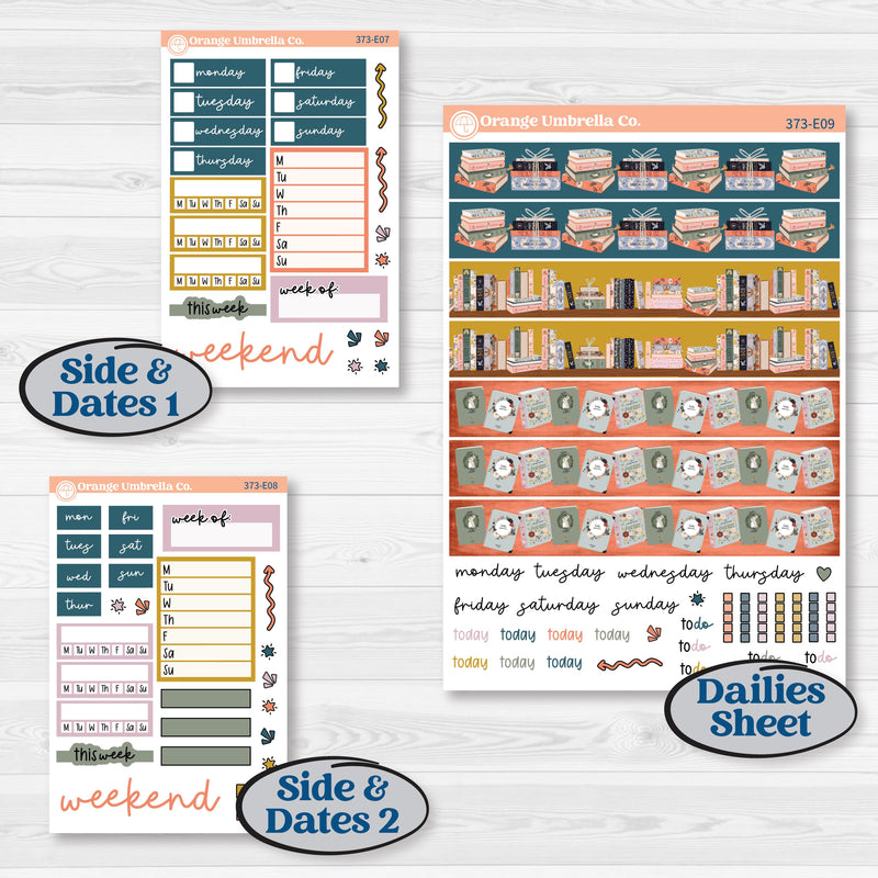 Book Reading Kit | Hobonichi Cousin Weekly & Daily Planner Kit Stickers | Turn The Page | KIT-373-E