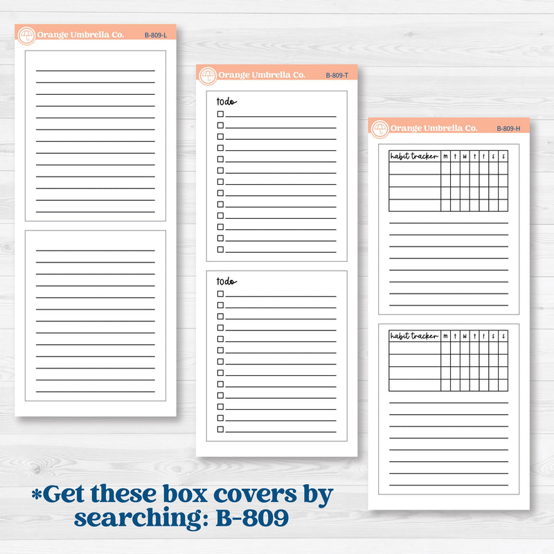 Book Reading Kit | 7x9 Compact Vertical Planner Kit Stickers | Turn The Page | KIT-373-H