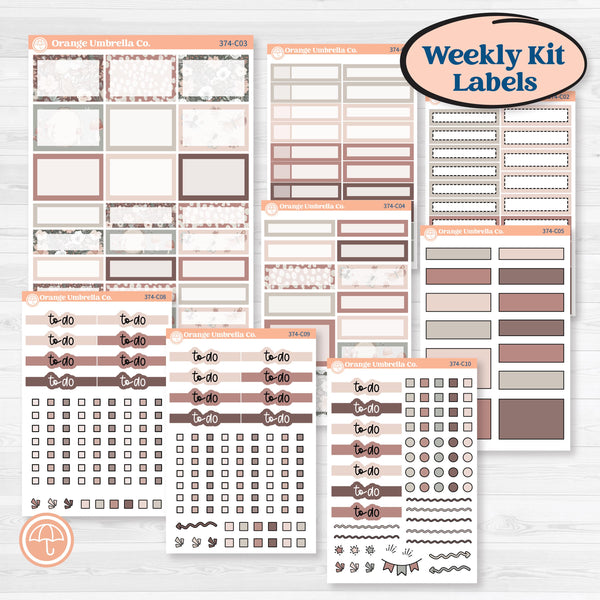 Spring Animals Kit | Weekly Add-On Labels Planner Kit Stickers | New Beginning | KIT-374-C