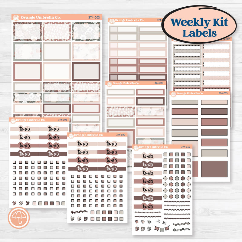 Spring Animals Kit | Weekly Add-On Labels Planner Kit Stickers | New Beginning | KIT-374-C