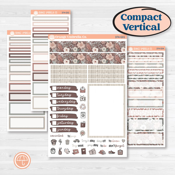 Spring Animals Kit | A5 Compact Vertical Planner Kit Stickers for Erin Condren | New Beginning | KIT-374-G