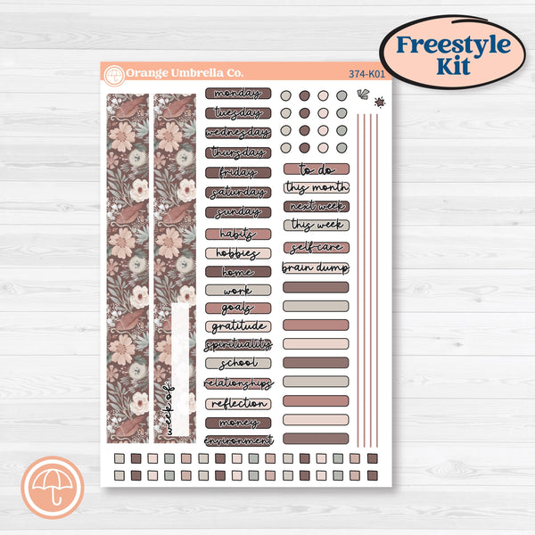 Spring Animals Kit | Freestyle Kit Any Planner Kit Stickers | New Beginning | KIT-374-K