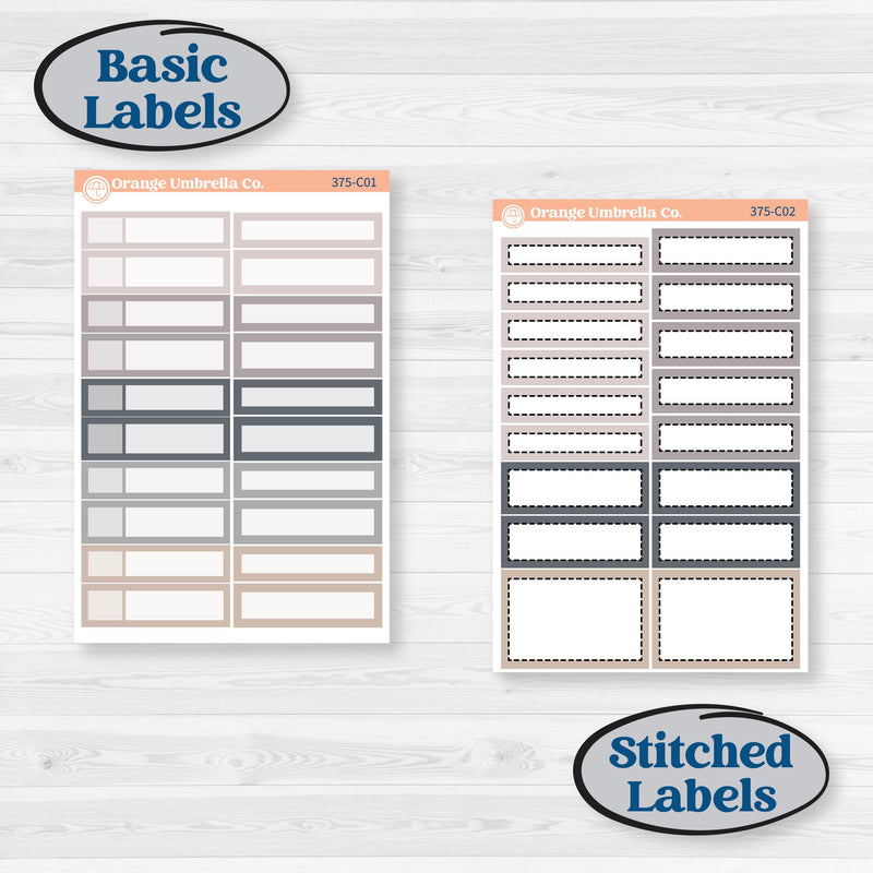 Neutral Botanical & Floral Kit | Weekly Add-On Labels Planner Kit Stickers | Unbiased | KIT-375-C