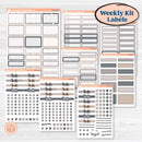 Neutral Botanical & Floral Kit | Weekly Add-On Labels Planner Kit Stickers | Unbiased | KIT-375-C