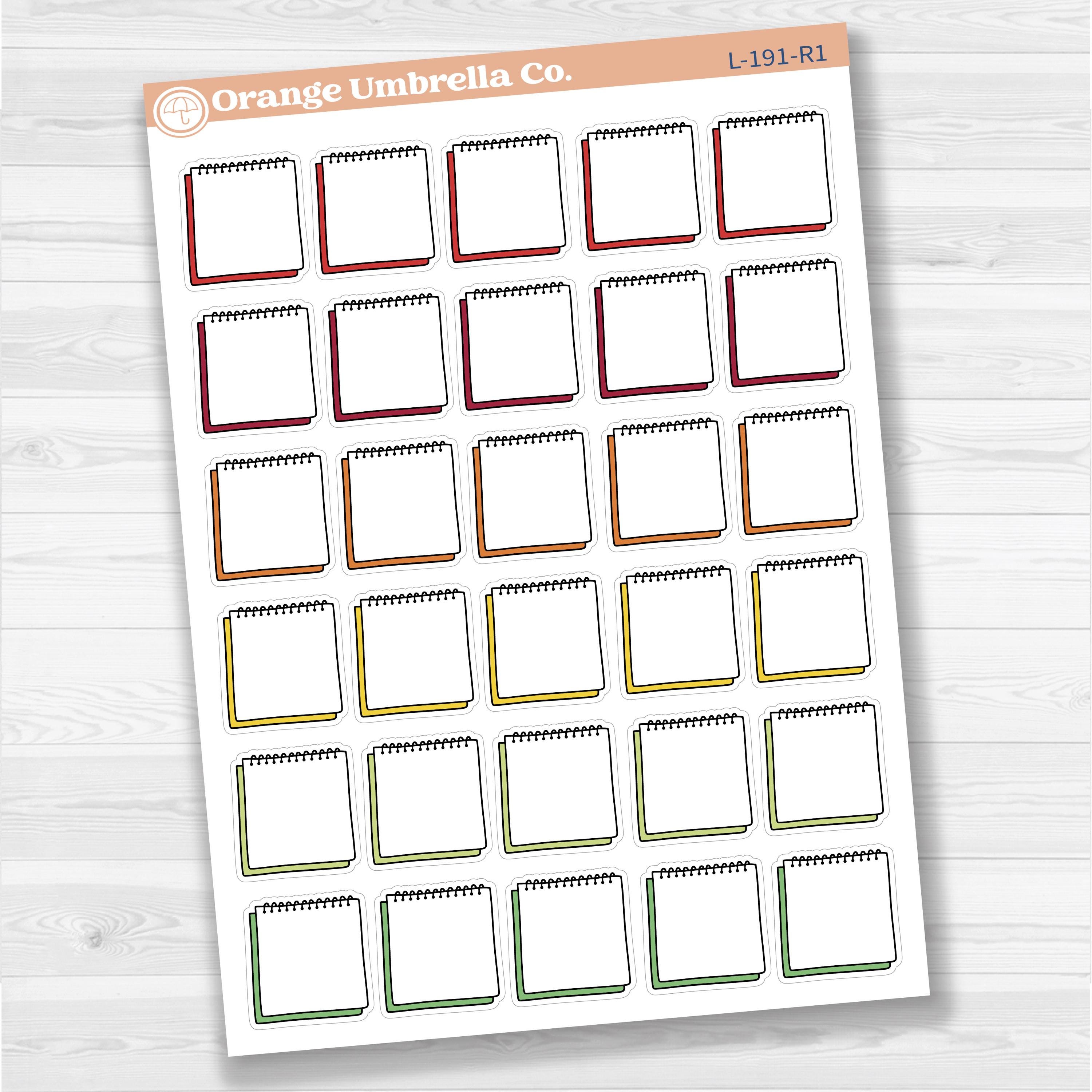 Hand-doodled Sticky Note Labels Planner Stickers | L-191