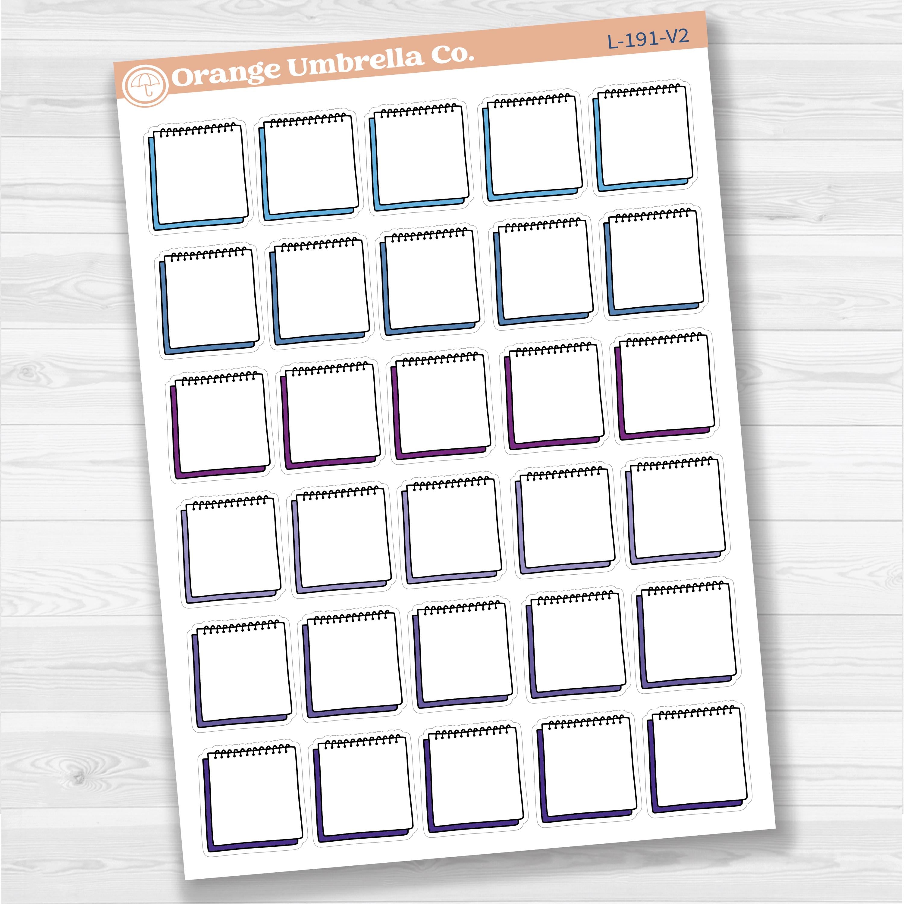 Hand-doodled Sticky Note Labels Planner Stickers | L-191