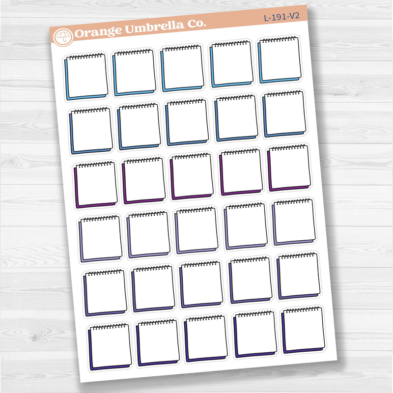 Hand-doodled Sticky Note Labels Planner Stickers | L-191