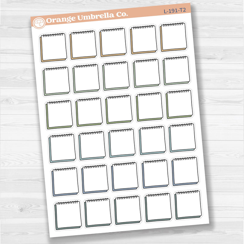 Hand-doodled Sticky Note Labels Planner Stickers | L-191