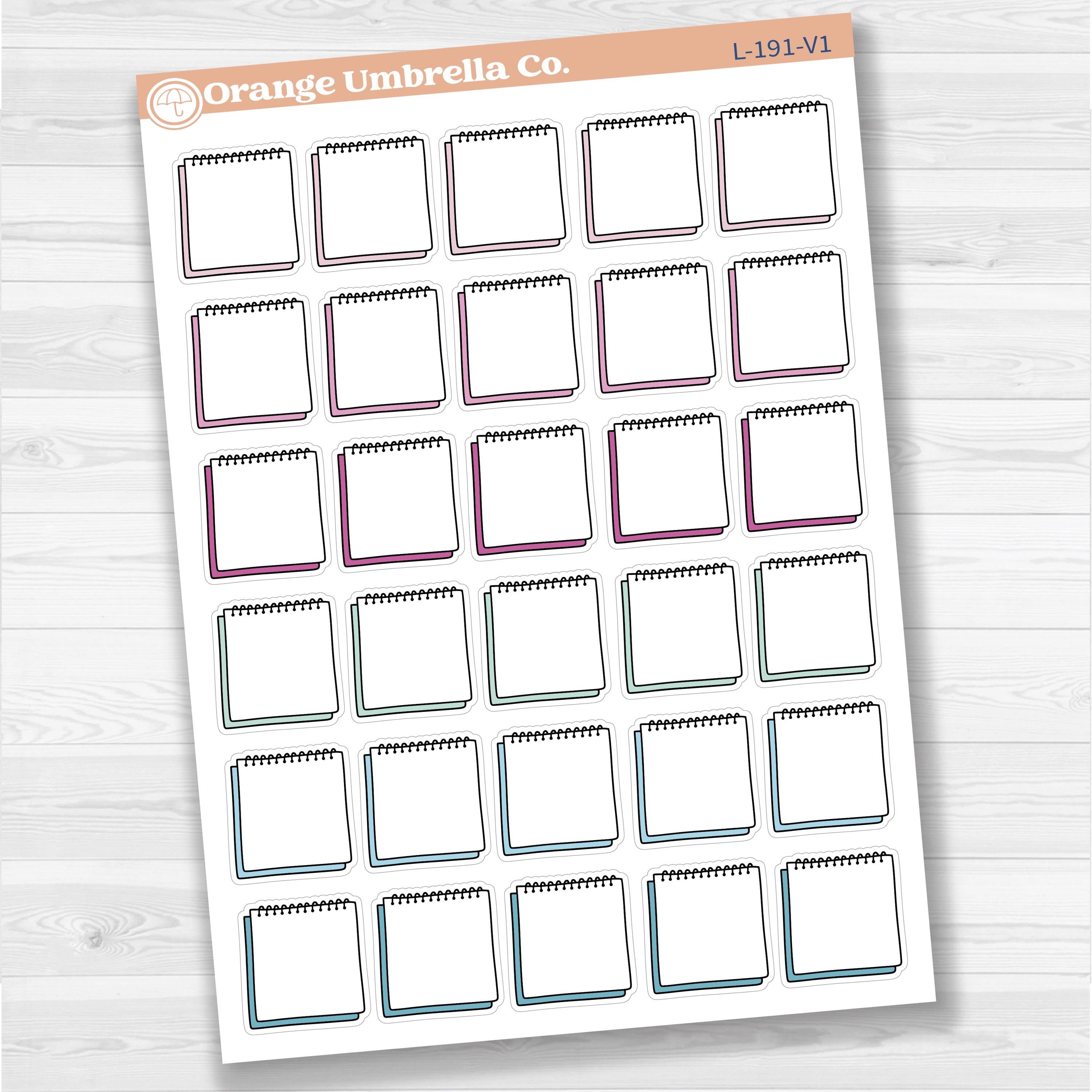 Hand-doodled Sticky Note Labels Planner Stickers | L-191