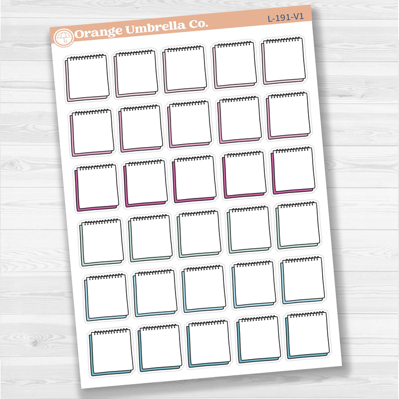 Hand-doodled Sticky Note Labels Planner Stickers | L-191