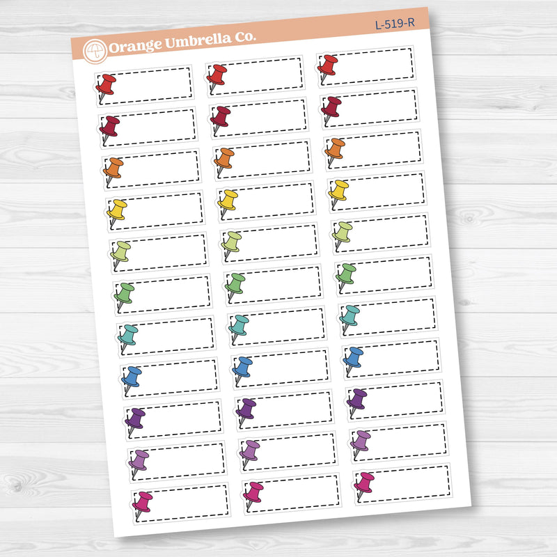 Thumbtack Important Stitched Labels Planner Stickers | L-519