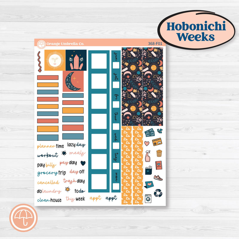 Celestial Star & Moon | Hobonichi Weeks Weekly Planner Kit Stickers | Daydream | KIT-368-F