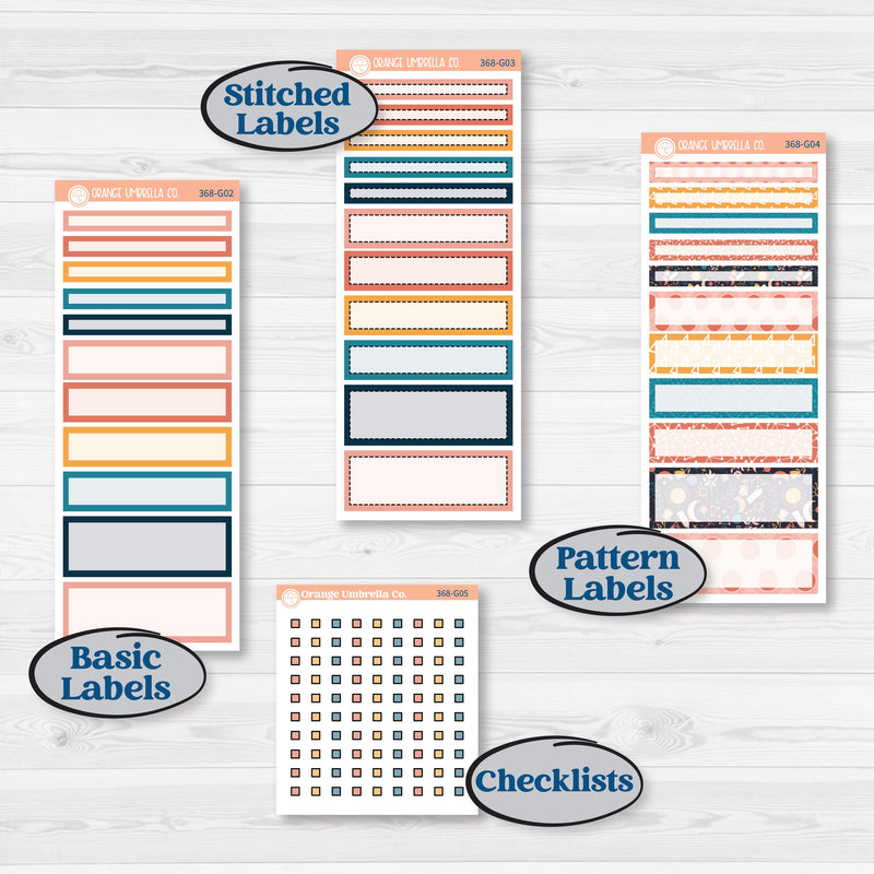 Celestial Star & Moon | A5 Compact Vertical Planner Kit Stickers for Erin Condren | Daydream | KIT-368-G