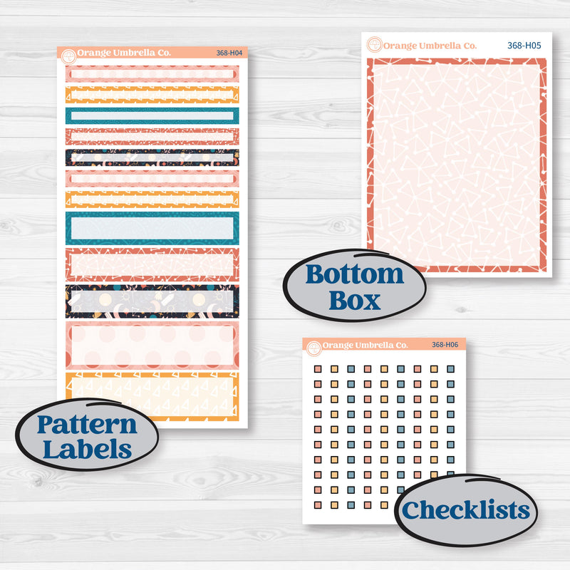 Celestial Star & Moon | 7x9 Compact Vertical Planner Kit Stickers | Daydream | KIT-368-H