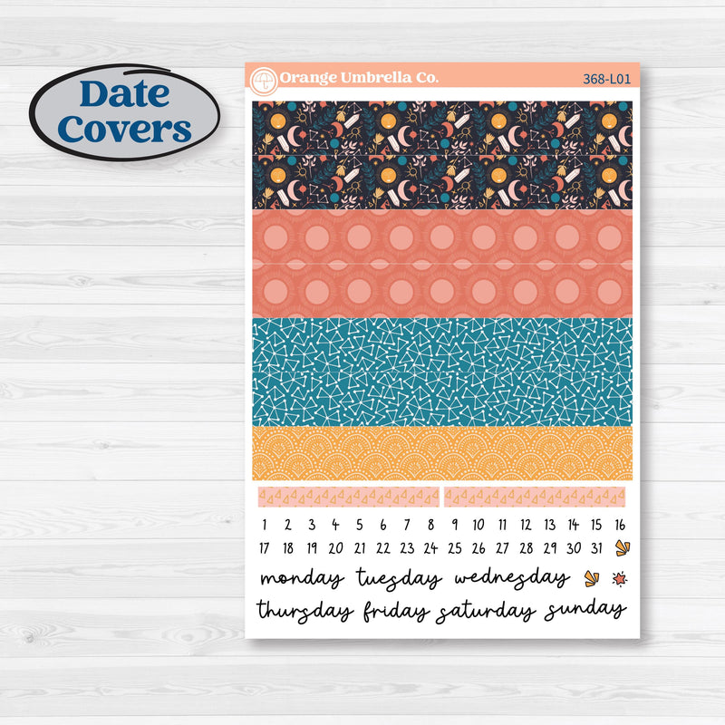 Celestial Star & Moon | A5 Daily Duo Planner Kit Stickers | Daydream | KIT-368-L