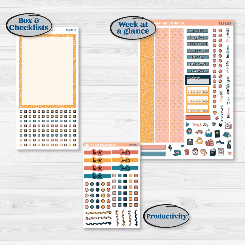 Celestial Star & Moon | 7x9 Erin Condren Daily Duo Planner Kit Stickers | Daydream | KIT-368-M