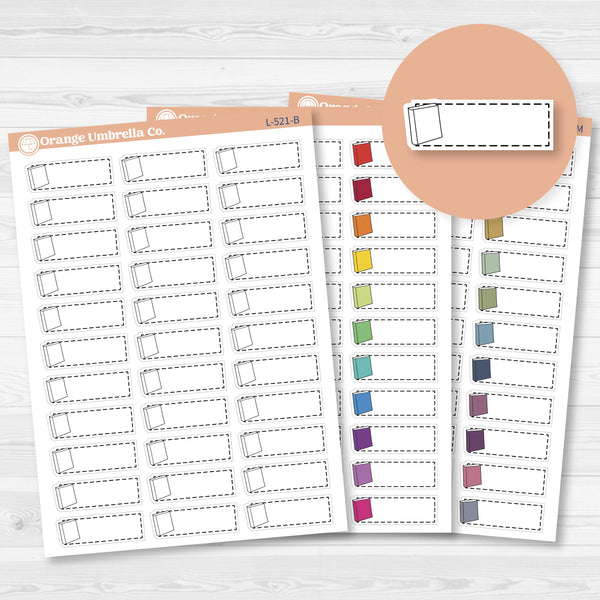 Reading Book Stitched Labels Planner Stickers | L-521